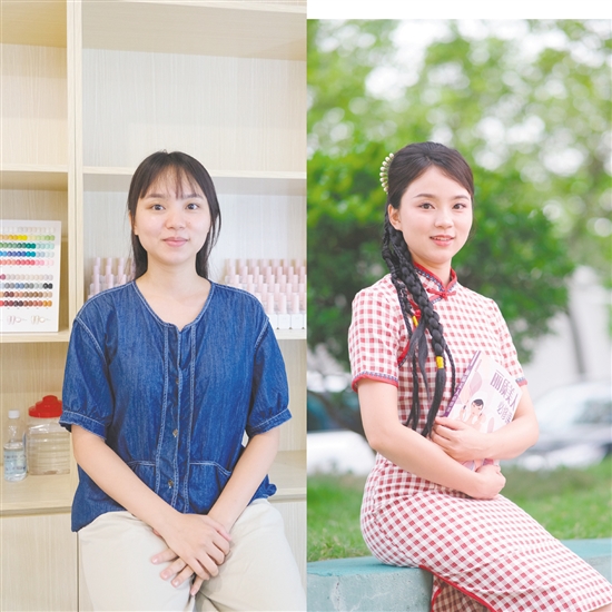 經(jīng)過學(xué)生化妝，老師變身“國風(fēng)美女”。