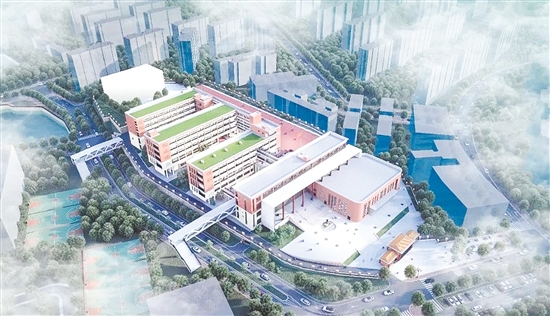 新會第一中學新校區(qū)項目效果圖。