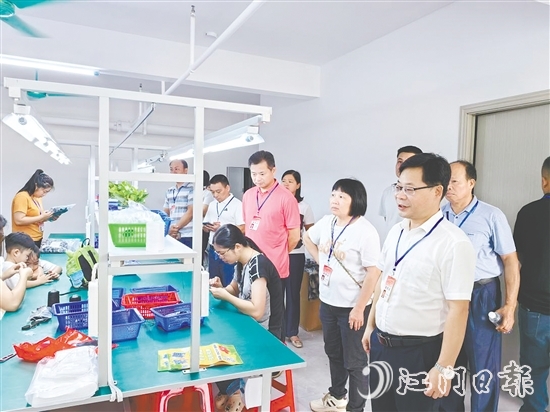 人大代表們實地視察幸福共富工坊。