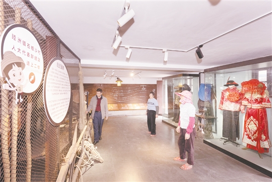 疍家文化展示館較完整地保存和展示疍家人“飯稻羹魚”的生產生活方式。