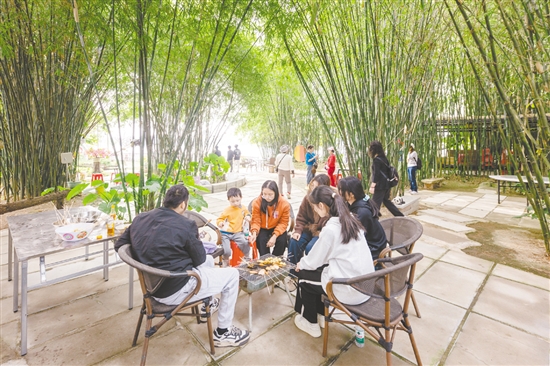 竹林小苑是坐落于石板沙圍堤外側的綠美庭院。