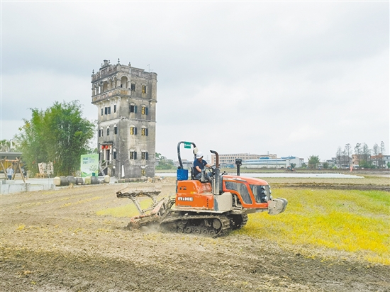 在支農(nóng)服務(wù)下鄉(xiāng)活動現(xiàn)場，各類現(xiàn)代化農(nóng)機(jī)裝備大顯身手。