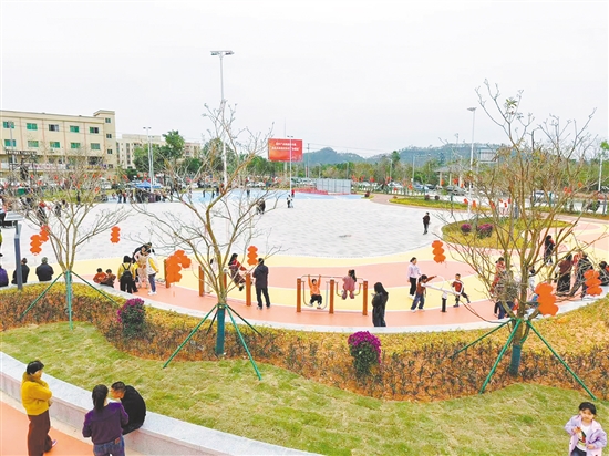 新落成的良西休閑文體公園功能布局合理。