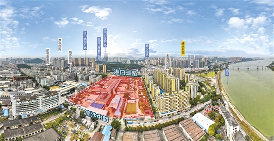 蓬江區(qū)港口二路東側(cè)金海灣南側(cè)地塊。