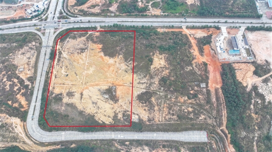 臺(tái)山這次成功出讓的3宗地塊為相鄰用地。圖為江門(mén)市JCR2026-21（臺(tái)山05）號(hào)地。